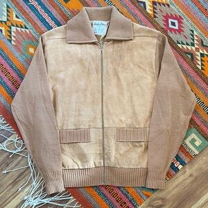 50s Mister Man leather Tan Zip-Up Jacket